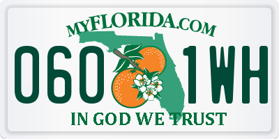 FL license plate 0601WH
