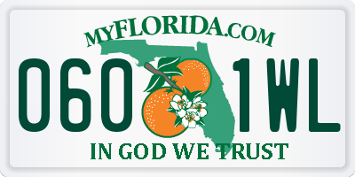 FL license plate 0601WL