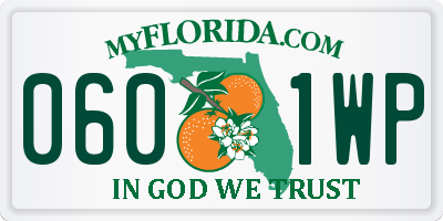 FL license plate 0601WP