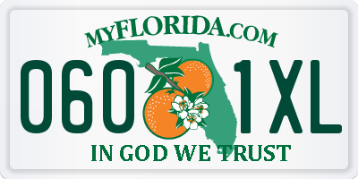 FL license plate 0601XL