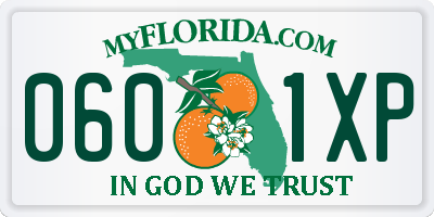 FL license plate 0601XP