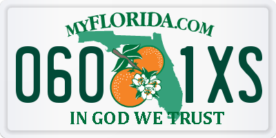 FL license plate 0601XS