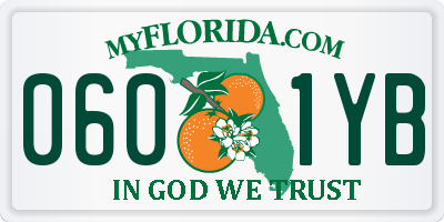 FL license plate 0601YB