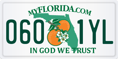 FL license plate 0601YL