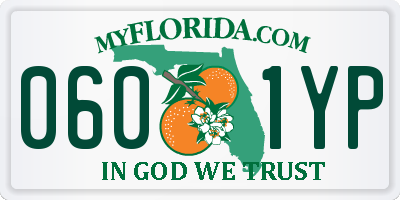 FL license plate 0601YP