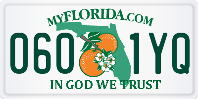 FL license plate 0601YQ