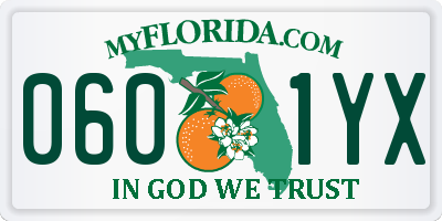 FL license plate 0601YX