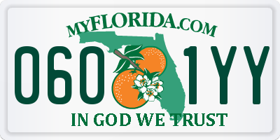 FL license plate 0601YY