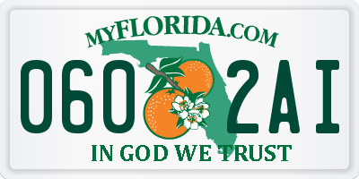 FL license plate 0602AI