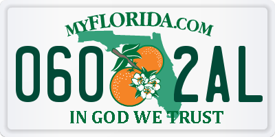 FL license plate 0602AL