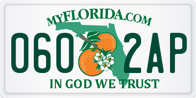 FL license plate 0602AP
