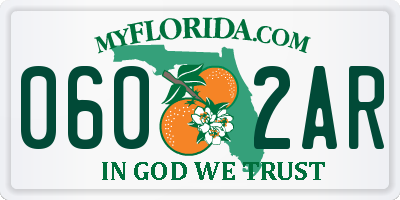 FL license plate 0602AR