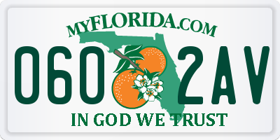 FL license plate 0602AV