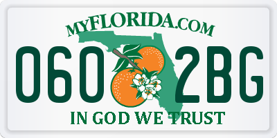 FL license plate 0602BG