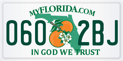 FL license plate 0602BJ