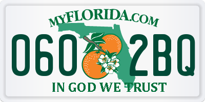 FL license plate 0602BQ