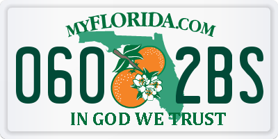 FL license plate 0602BS