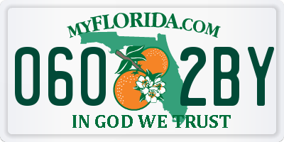 FL license plate 0602BY