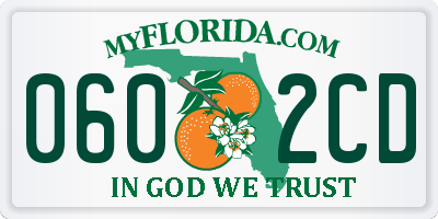 FL license plate 0602CD