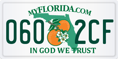 FL license plate 0602CF