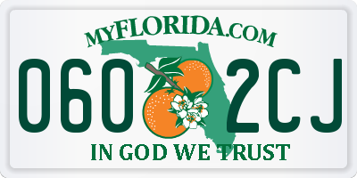 FL license plate 0602CJ