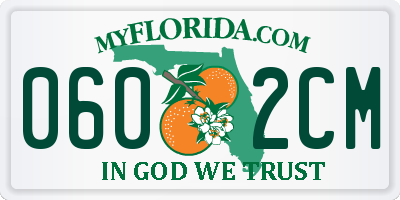 FL license plate 0602CM