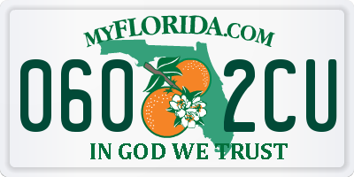 FL license plate 0602CU
