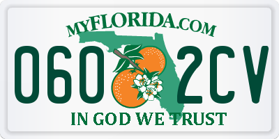 FL license plate 0602CV