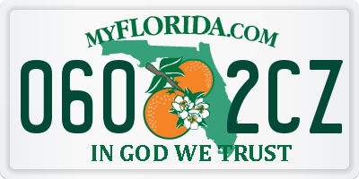 FL license plate 0602CZ