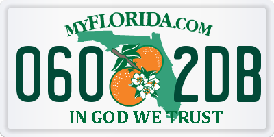 FL license plate 0602DB