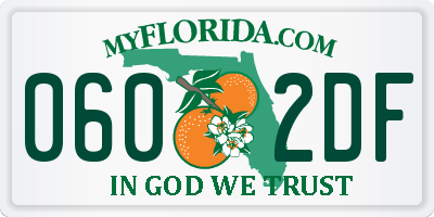 FL license plate 0602DF