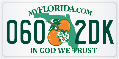 FL license plate 0602DK