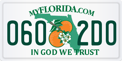 FL license plate 0602DO