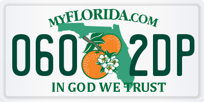 FL license plate 0602DP
