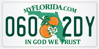 FL license plate 0602DY