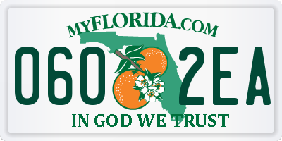 FL license plate 0602EA