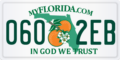 FL license plate 0602EB