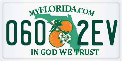 FL license plate 0602EV