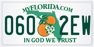 FL license plate 0602EW