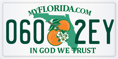 FL license plate 0602EY