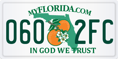 FL license plate 0602FC