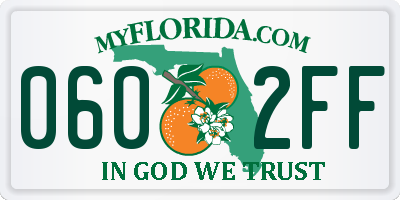 FL license plate 0602FF