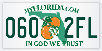 FL license plate 0602FL