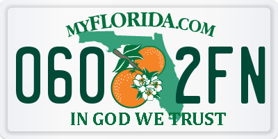FL license plate 0602FN