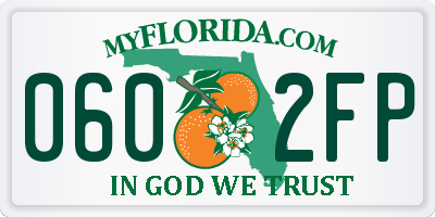 FL license plate 0602FP