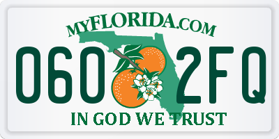 FL license plate 0602FQ