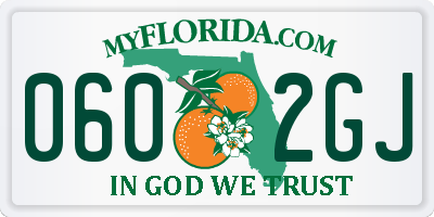 FL license plate 0602GJ