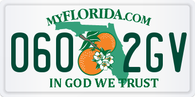 FL license plate 0602GV