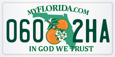 FL license plate 0602HA