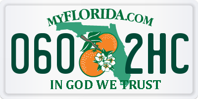 FL license plate 0602HC